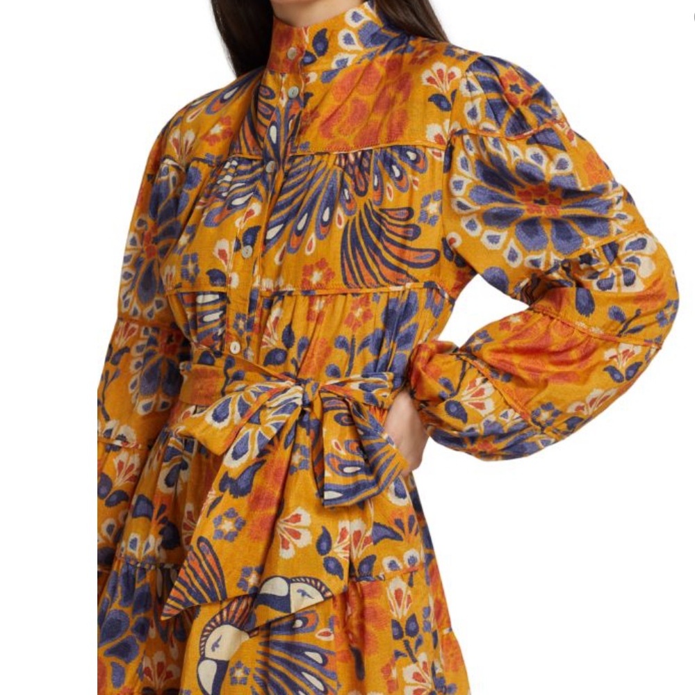 FARM Rio Pineapple Flowers Yellow Mini Dress - Picture 4 of 8